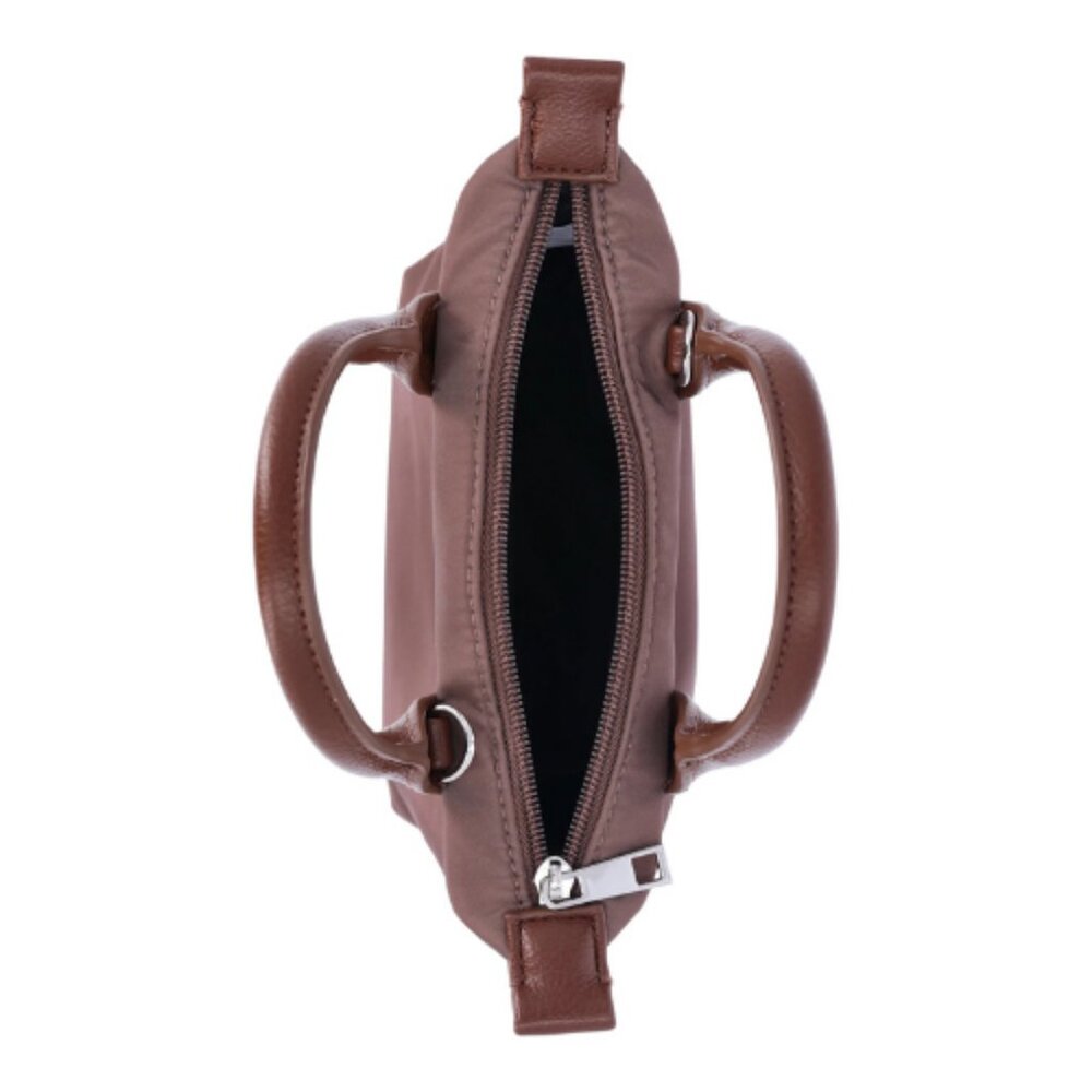 No Boundaries Women's Mini Tote Crossbody Bag, Chocolate New - Picture 3 of 3